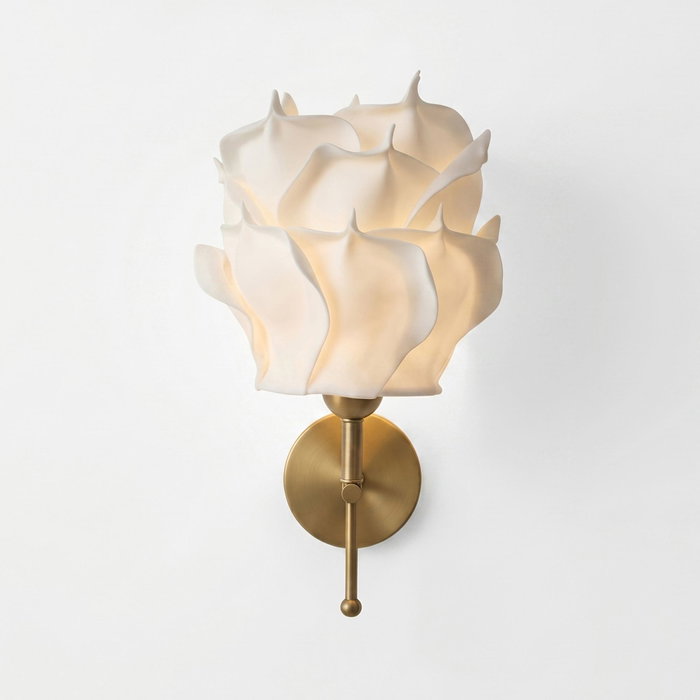 Opviq Lámpara de Pared Blanco y Dorado Antiguo